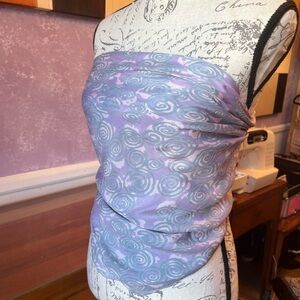 Silk Stylish Pink and Gray Swirly Scarf